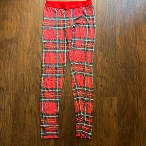 Lightly worn VS/Pink plaid patterned pajama pants